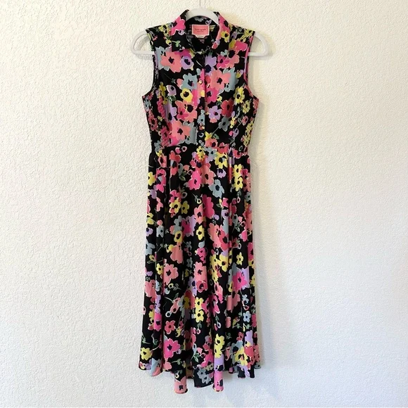 kate spade floral bouquet midi dress Kate Spade Wildflower Bouquet Midi Dress, Black